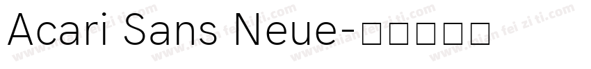 Acari Sans Neue字体转换
